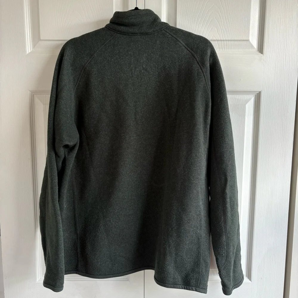 Patagonia Worn Wear Forest Green Half-Zip Fleece Long‎ Sleeve Top L Hiking Camp - Picture 5 of 7